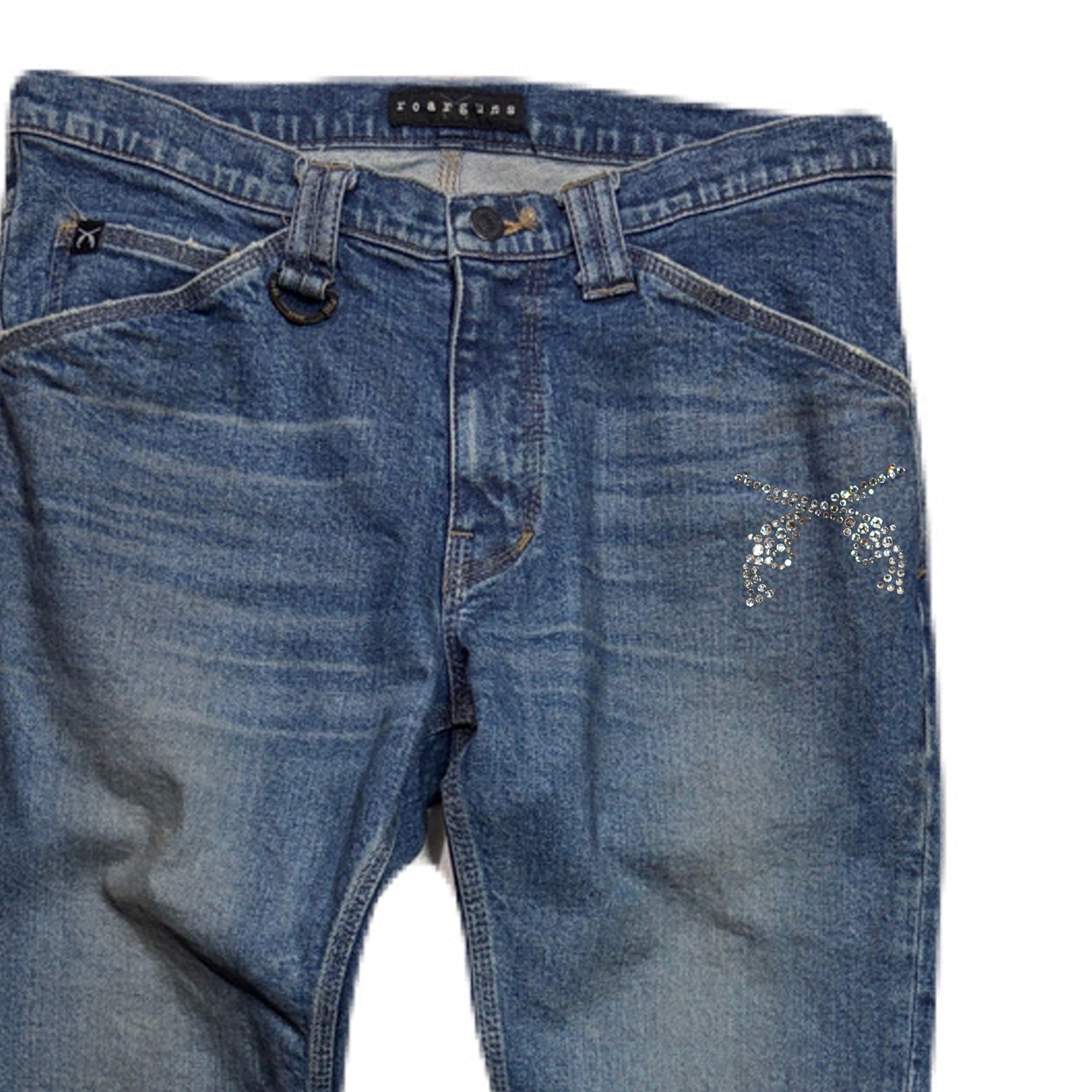 画像をギャラリービューアに読み込む, ARCHIVE STRETCH DENIM PANTS CRYSTAL / BLUE