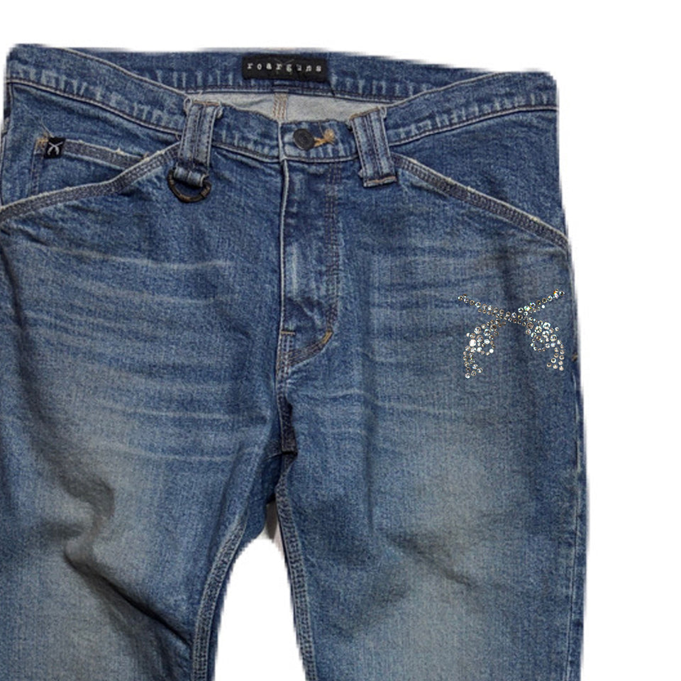 画像をギャラリービューアに読み込む, ARCHIVE STRETCH DENIM PANTS CRYSTAL / BLUE