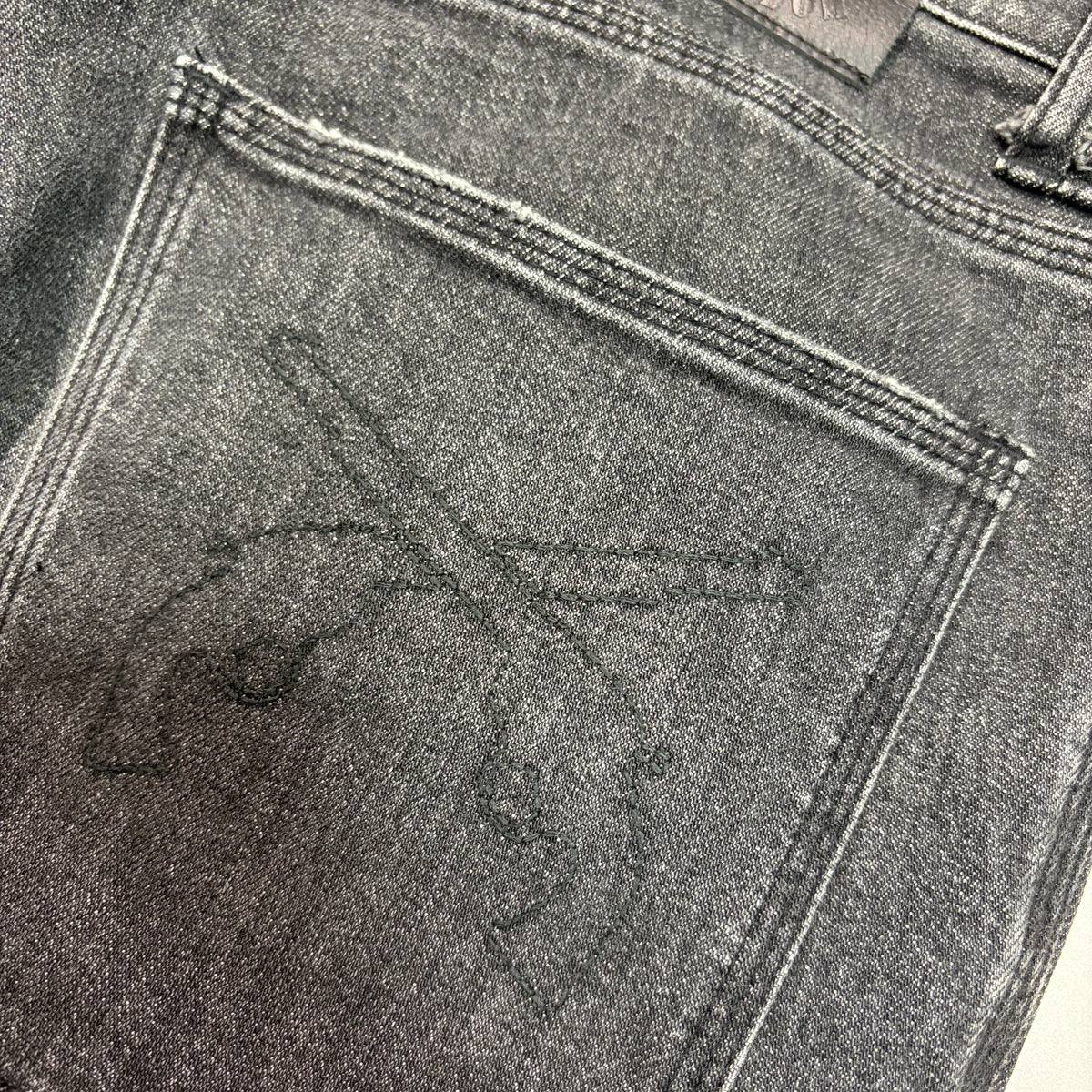 ARCHIVE STRETCH DENIM PANTS / BLACK