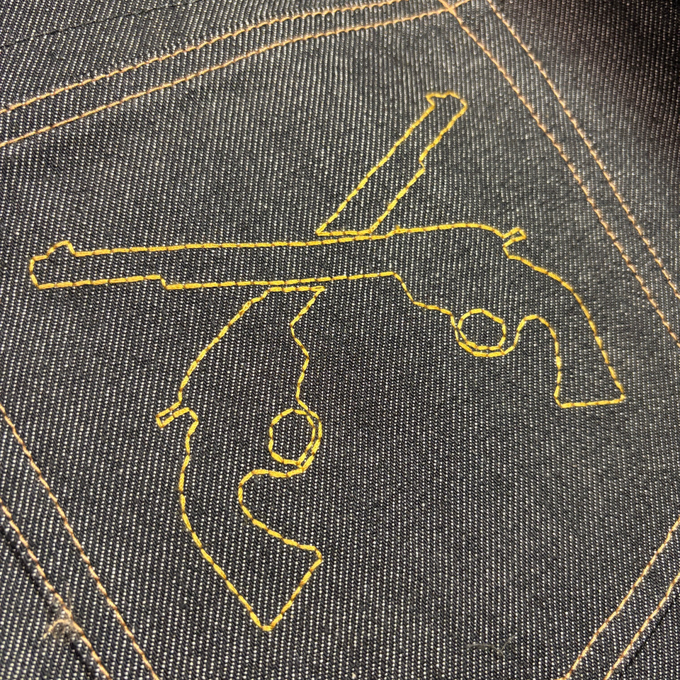 画像をギャラリービューアに読み込む, RIGID DENIM WIDE PANTS / BLUE