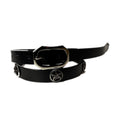 LONG CONCHO LEATHER BELT / BLACK