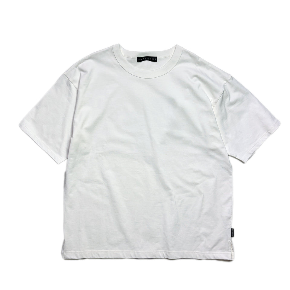 画像をギャラリービューアに読み込む, ORGANIC COTTON FLOCK CRACK PRINT T-SHIRT / WHITE