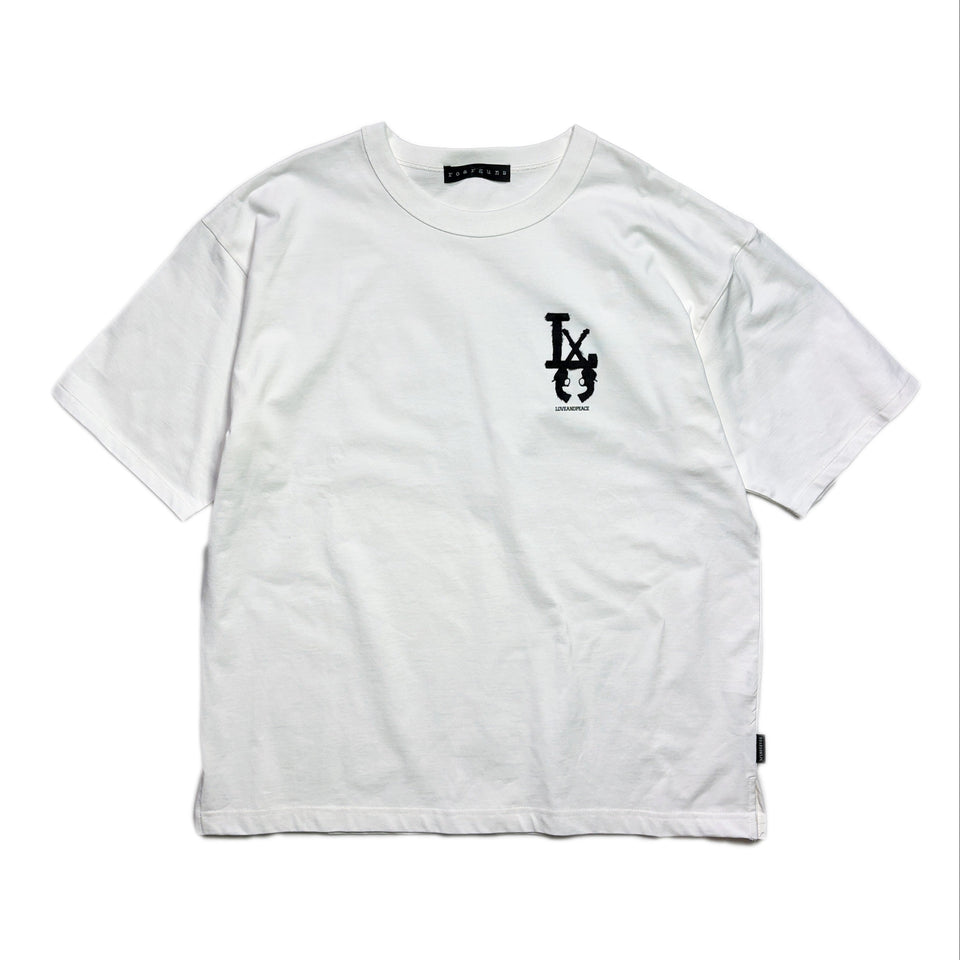 将图片加载到图库查看器，LA FAR PRINT T-SHIRT / WHITE