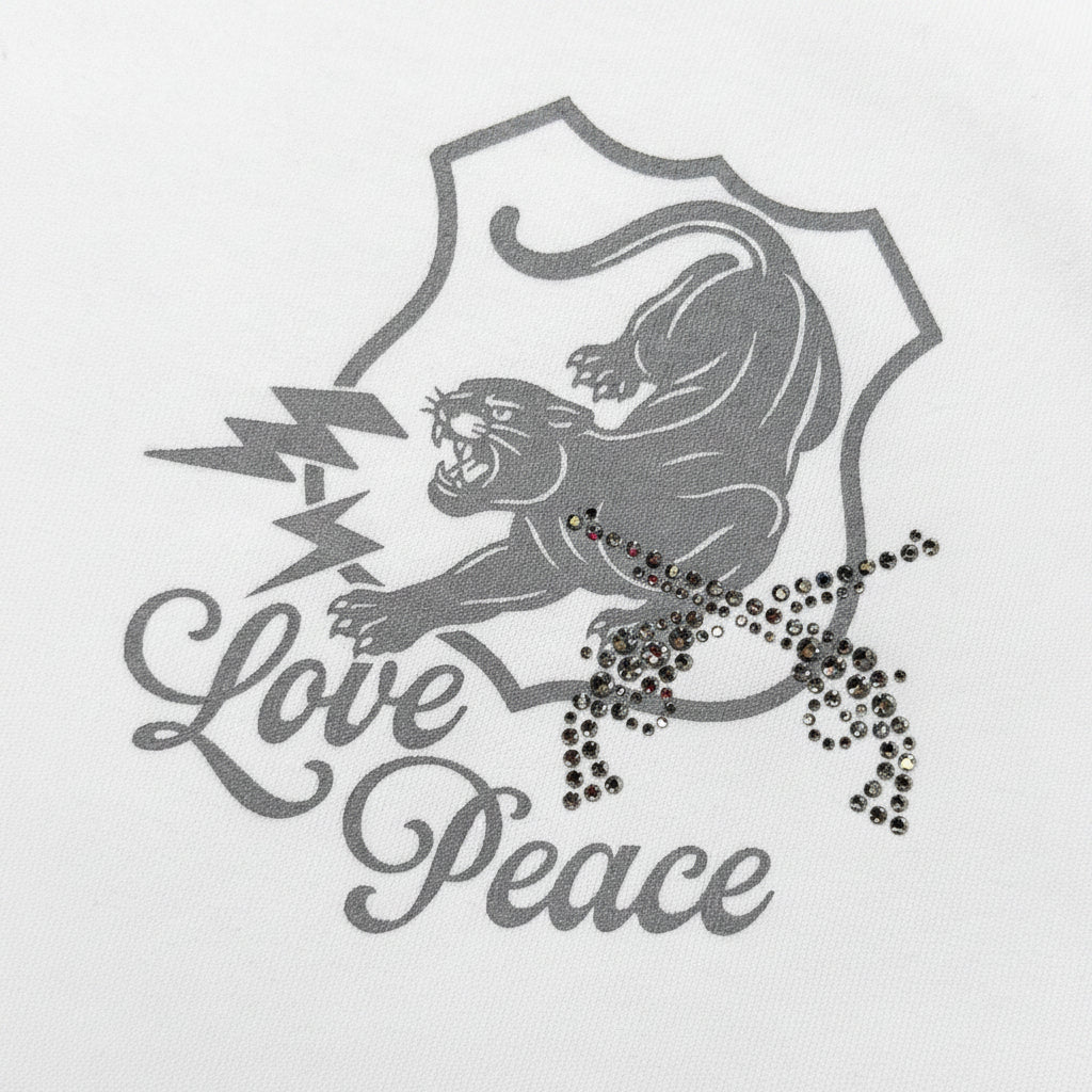 画像をギャラリービューアに読み込む, ORGANIC COTTON PANTHER T-SHIRT / WHITE