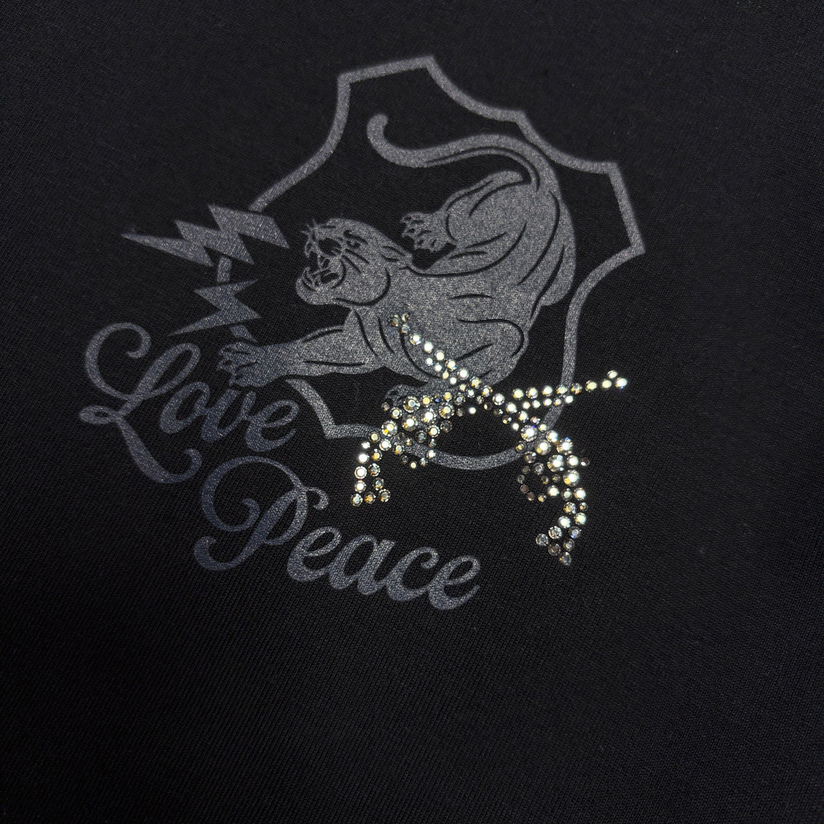 ORGANIC COTTON PANTHER T-SHIRT / BLACK