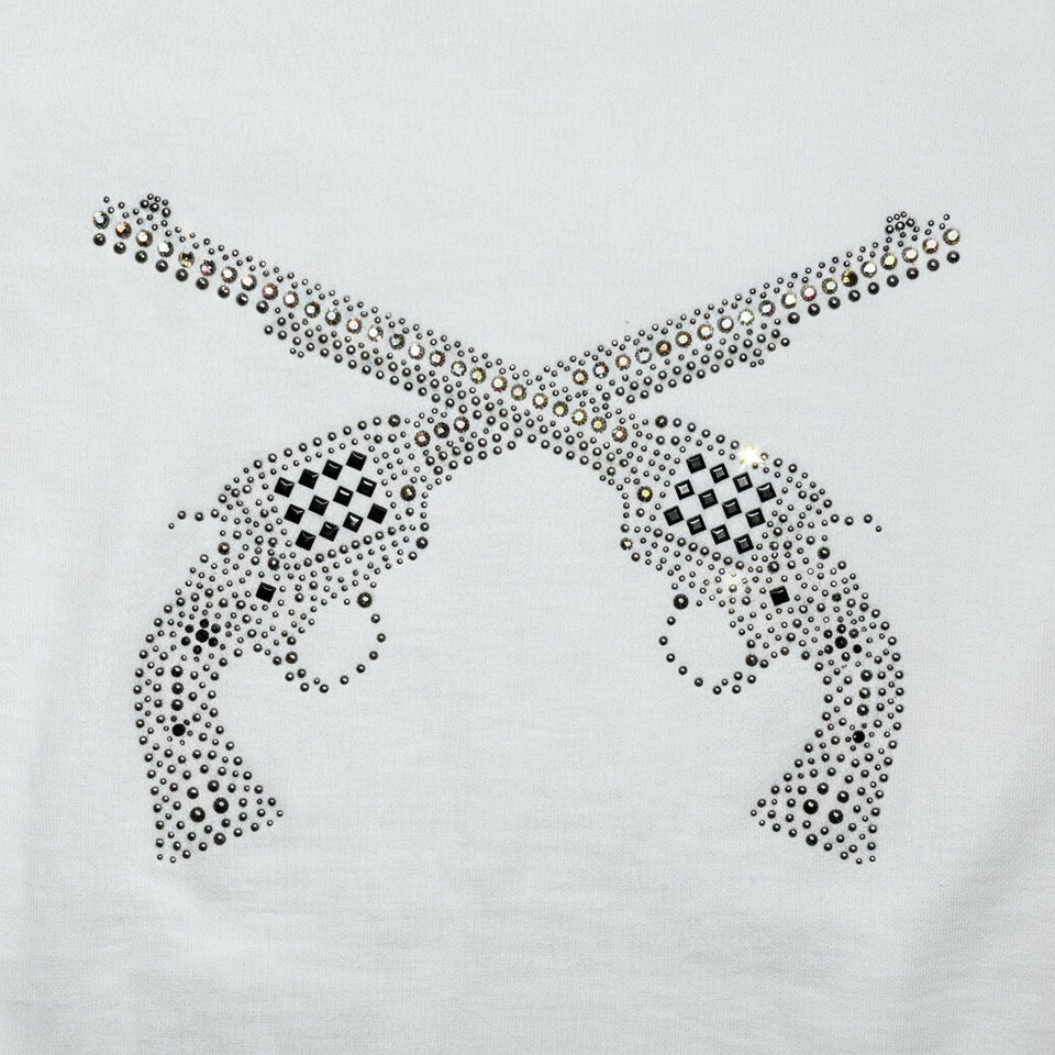 画像をギャラリービューアに読み込む, ARCHIVE METAL CRYSTAL CROSSGUN T-SHIRT / WHITE