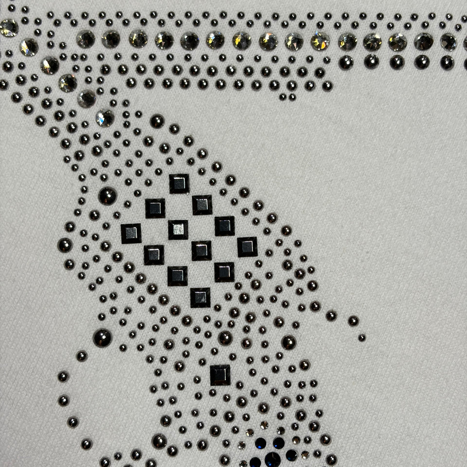 画像をギャラリービューアに読み込む, ARCHIVE METAL CRYSTAL CROSSGUN T-SHIRT / WHITE