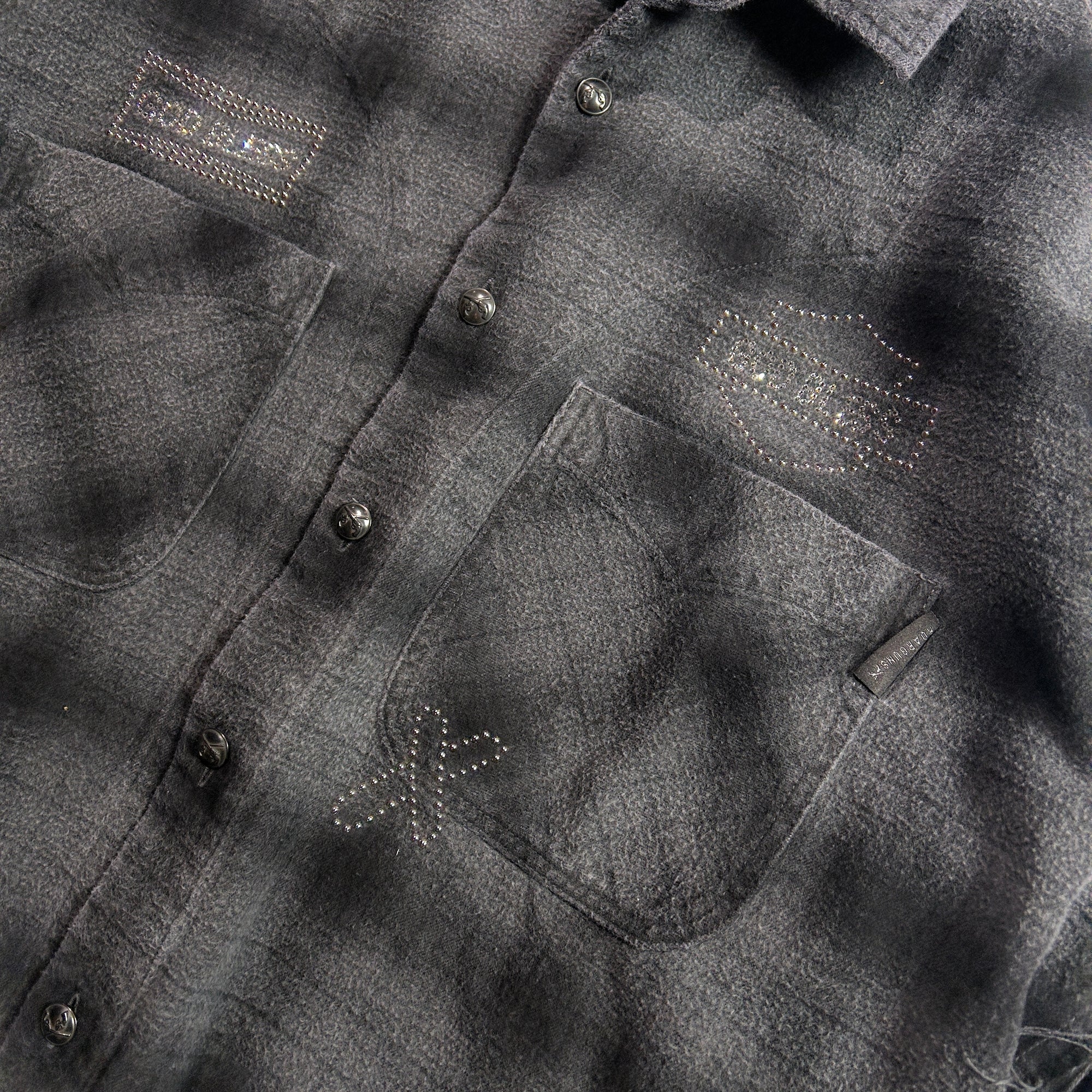 画像をギャラリービューアに読み込む, SHGGY CHECK SHIRT CRYSTAL / BLACK