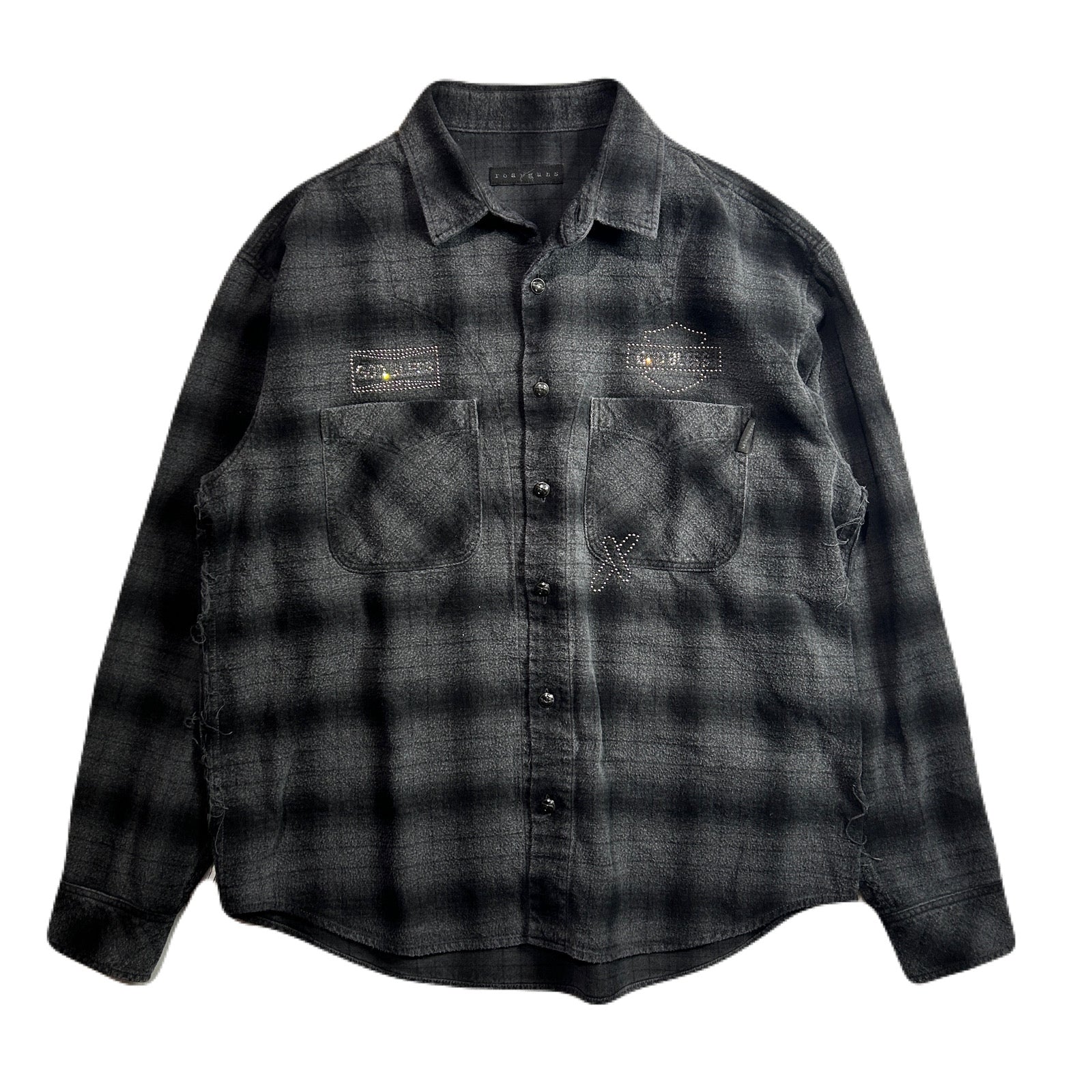 画像をギャラリービューアに読み込む, SHGGY CHECK SHIRT CRYSTAL / BLACK