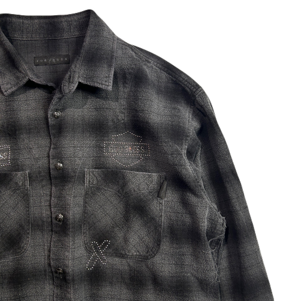 画像をギャラリービューアに読み込む, SHGGY CHECK SHIRT CRYSTAL / BLACK