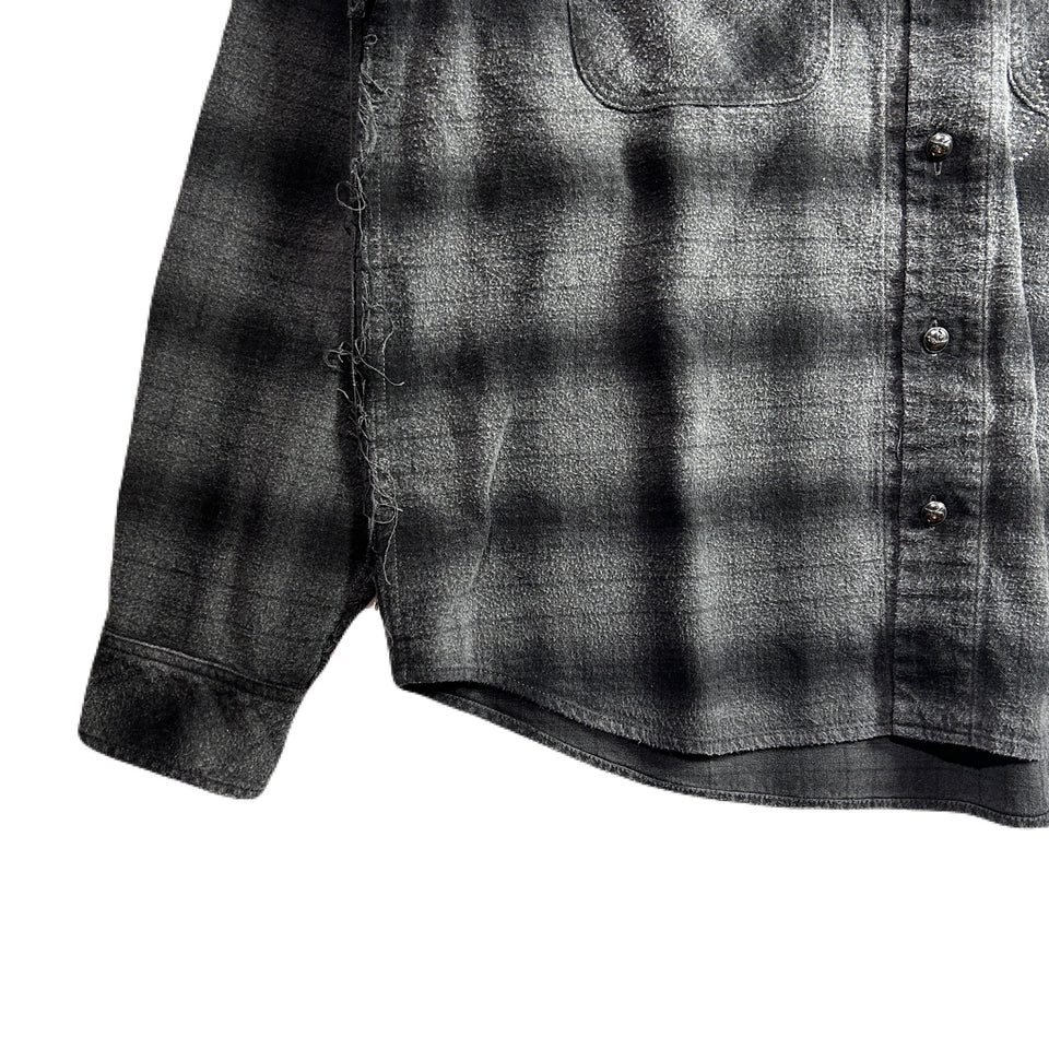 画像をギャラリービューアに読み込む, SHGGY CHECK SHIRT CRYSTAL / BLACK