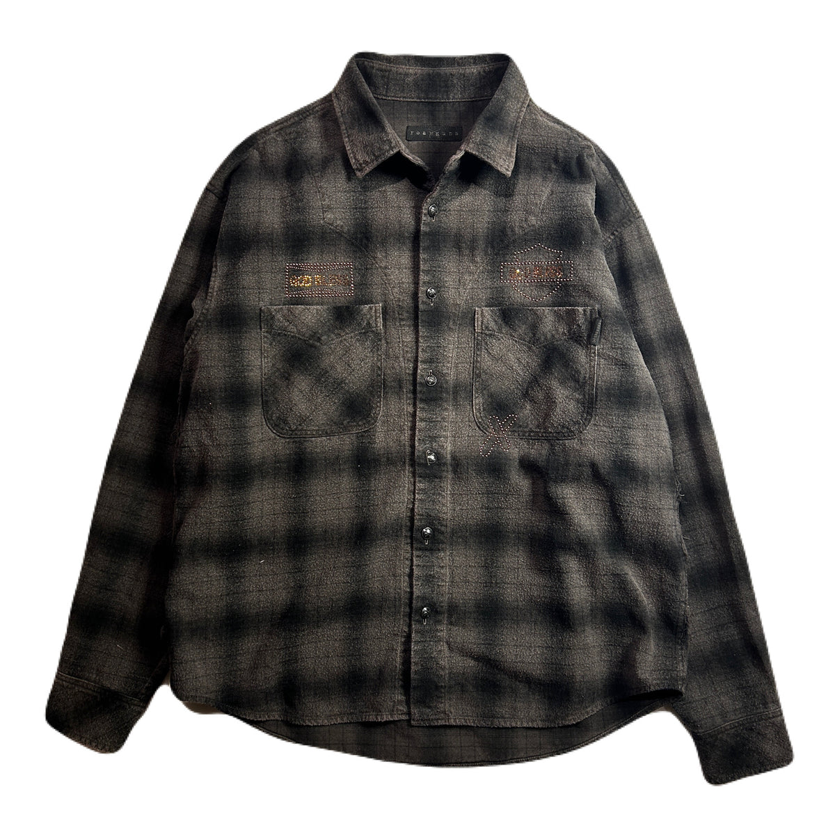 SHGGY CHECK SHIRT METAL / BRONN