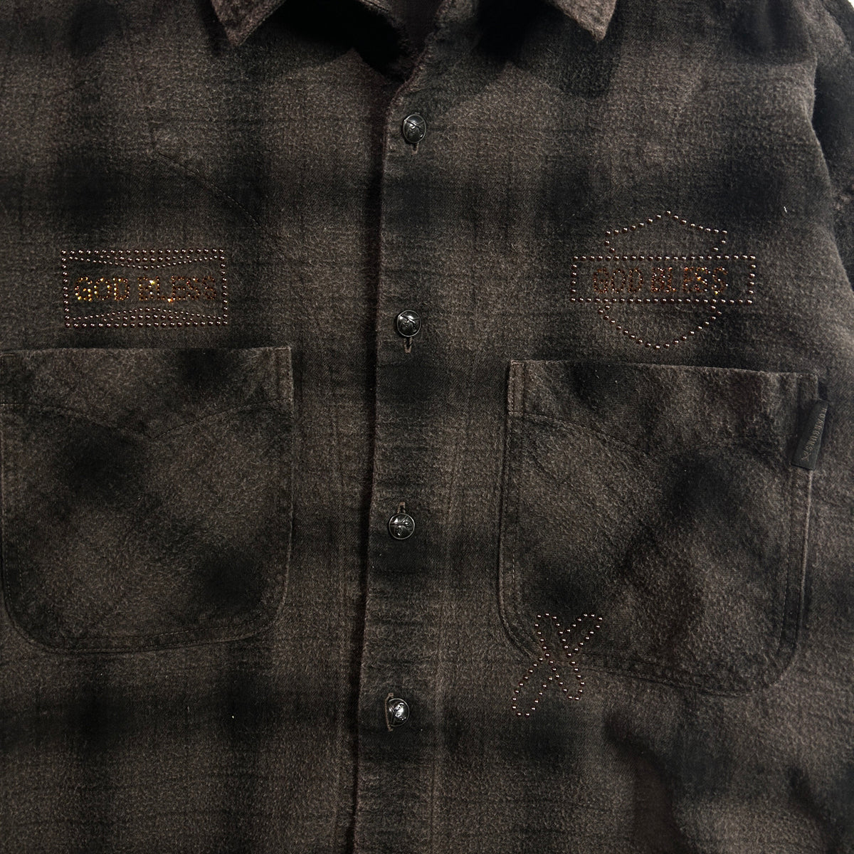 SHGGY CHECK SHIRT METAL / BRONN