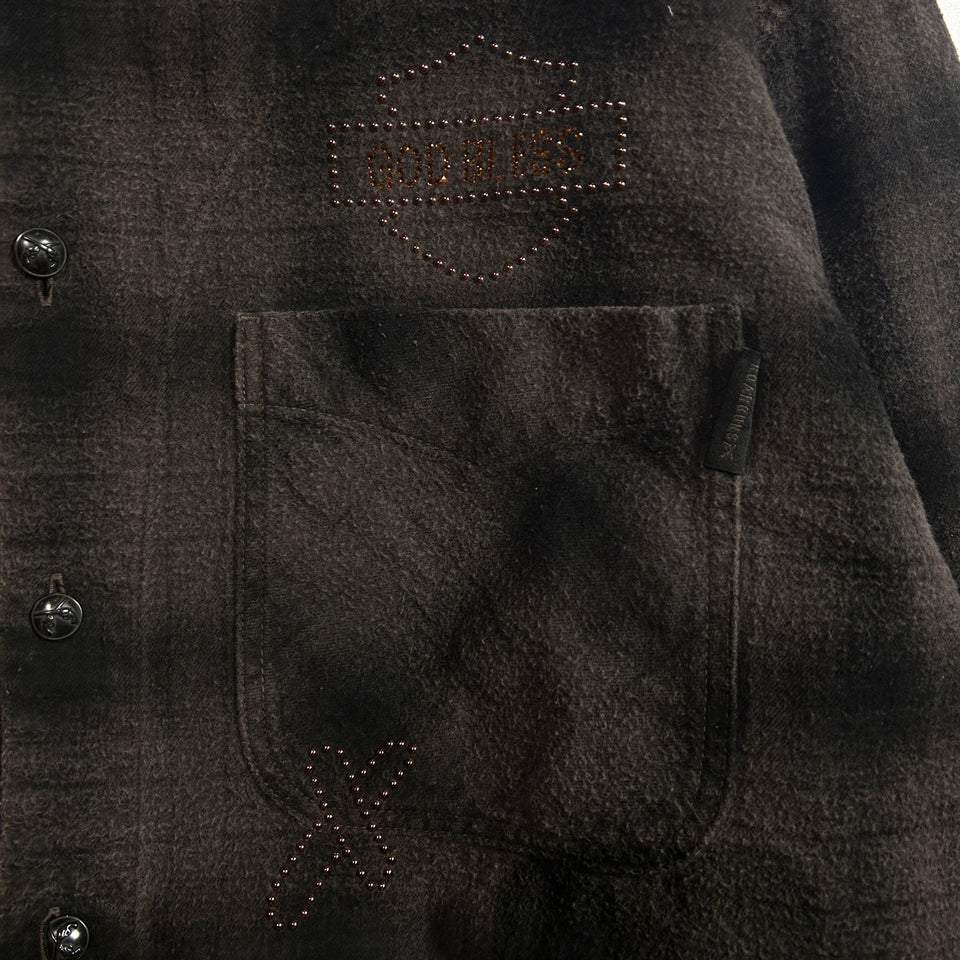 画像をギャラリービューアに読み込む, SHGGY CHECK SHIRT METAL / BRONN