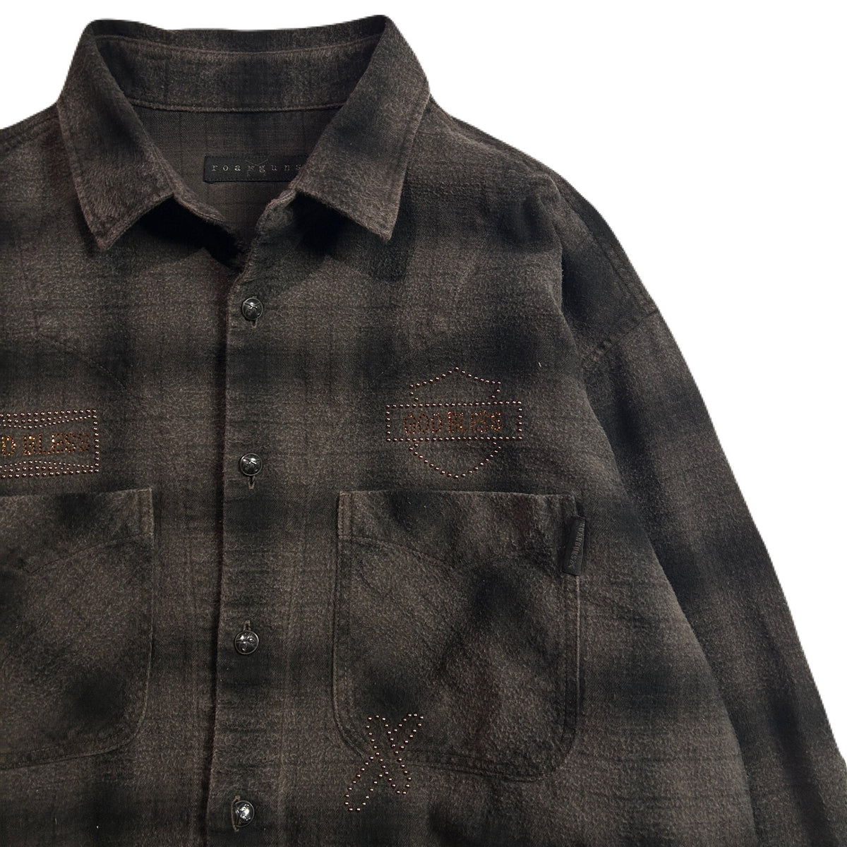 SHGGY CHECK SHIRT METAL / BRONN