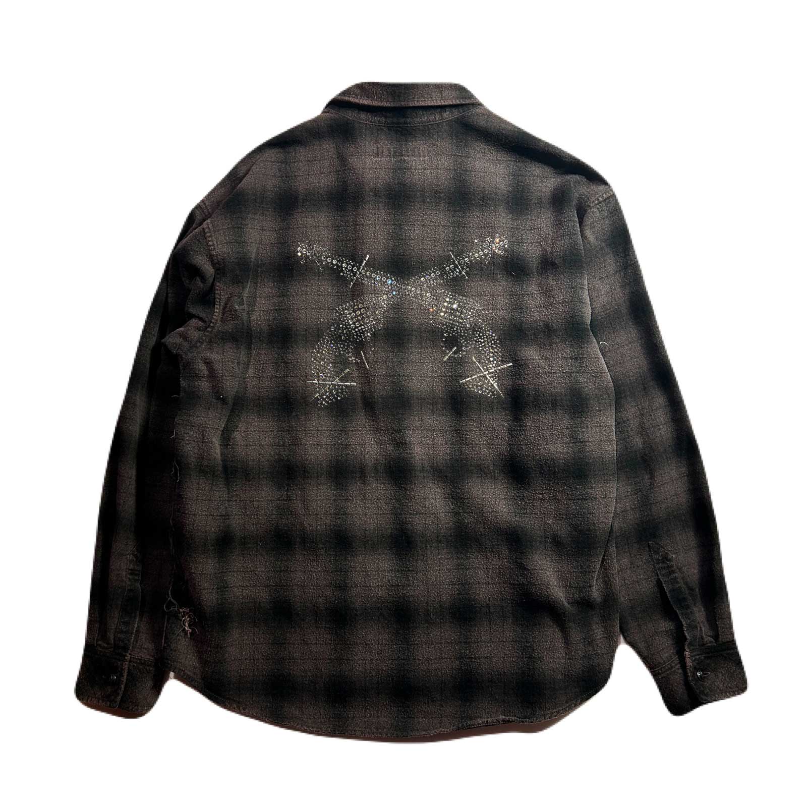 画像をギャラリービューアに読み込む, SHGGY CHECK SHIRT CRYSTAL / BROWN