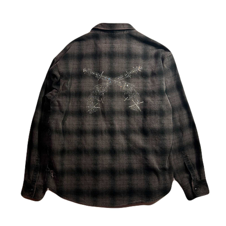 画像をギャラリービューアに読み込む, SHGGY CHECK SHIRT CRYSTAL / BROWN