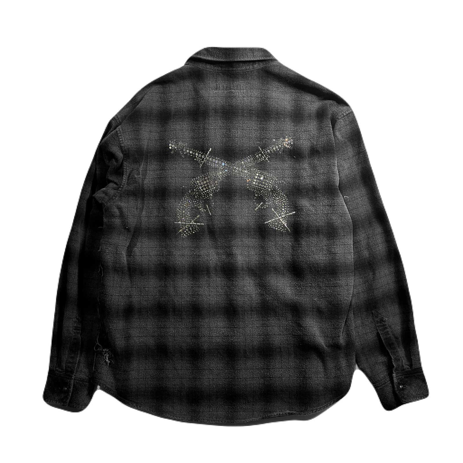 画像をギャラリービューアに読み込む, SHGGY CHECK SHIRT CRYSTAL / BLACK