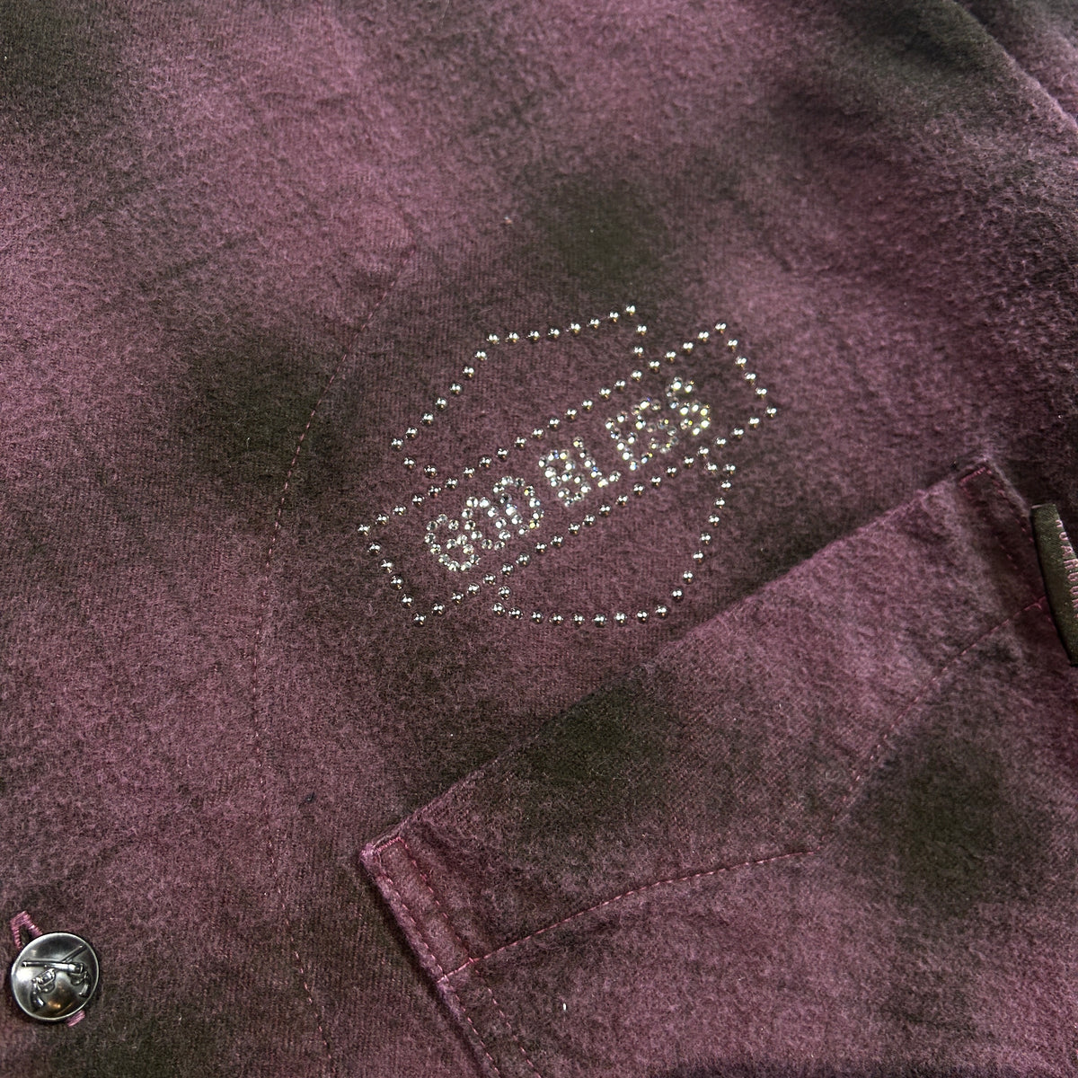 SHGGY CHECK SHIRT CRYSTAL / BURGUNDY