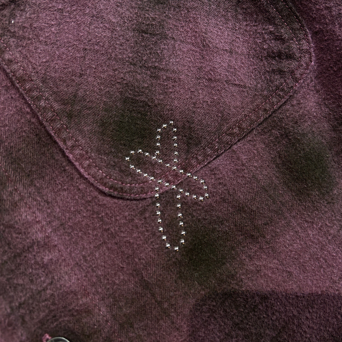 SHGGY CHECK SHIRT CRYSTAL / BURGUNDY