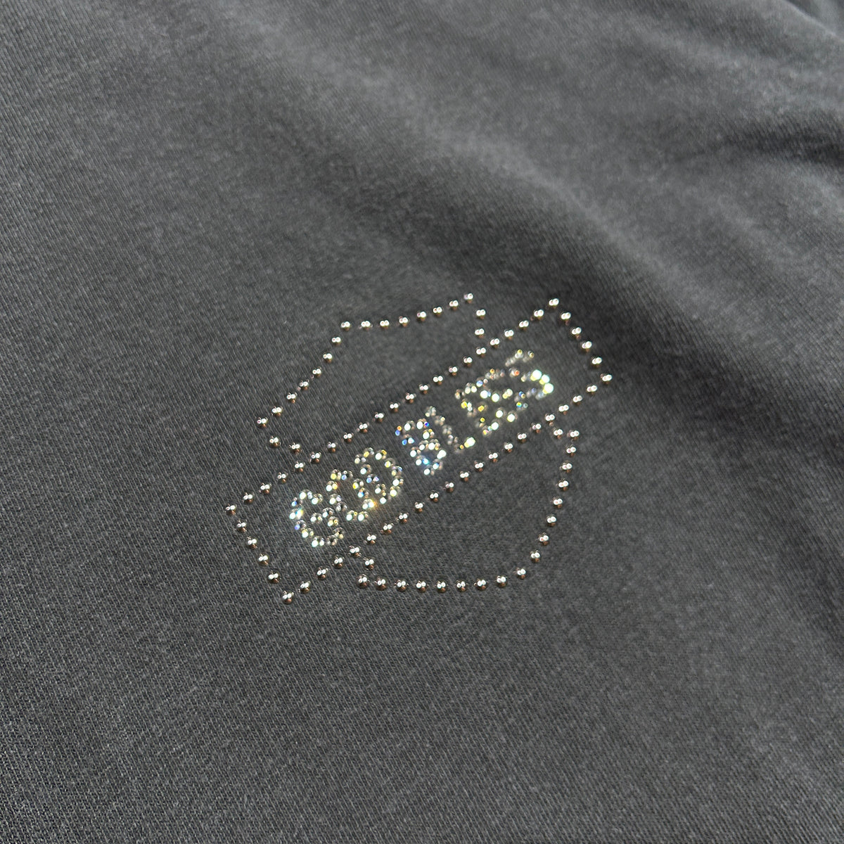 GOD BLESS CRYSTAL L/S T-SHIRT / BLACK