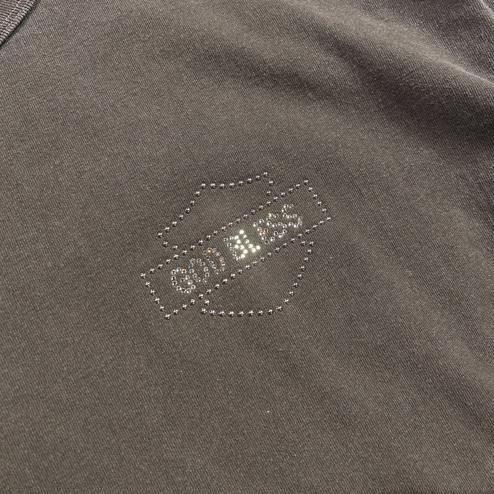 画像をギャラリービューアに読み込む, GOD BLESS CRYSTAL L/S T-SHIRT / BROWN