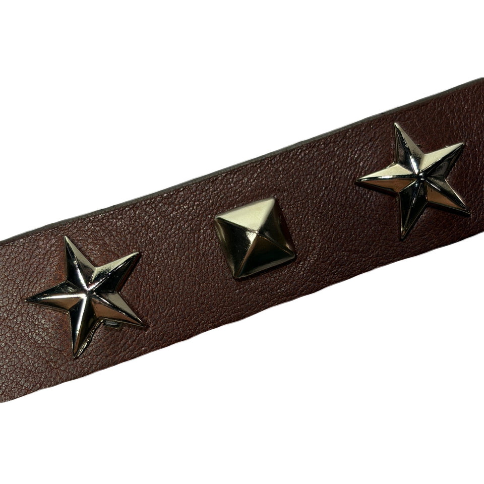 画像をギャラリービューアに読み込む, STUDS NARROW BELT / BRONW