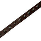 STUDS NARROW BELT / BROWN