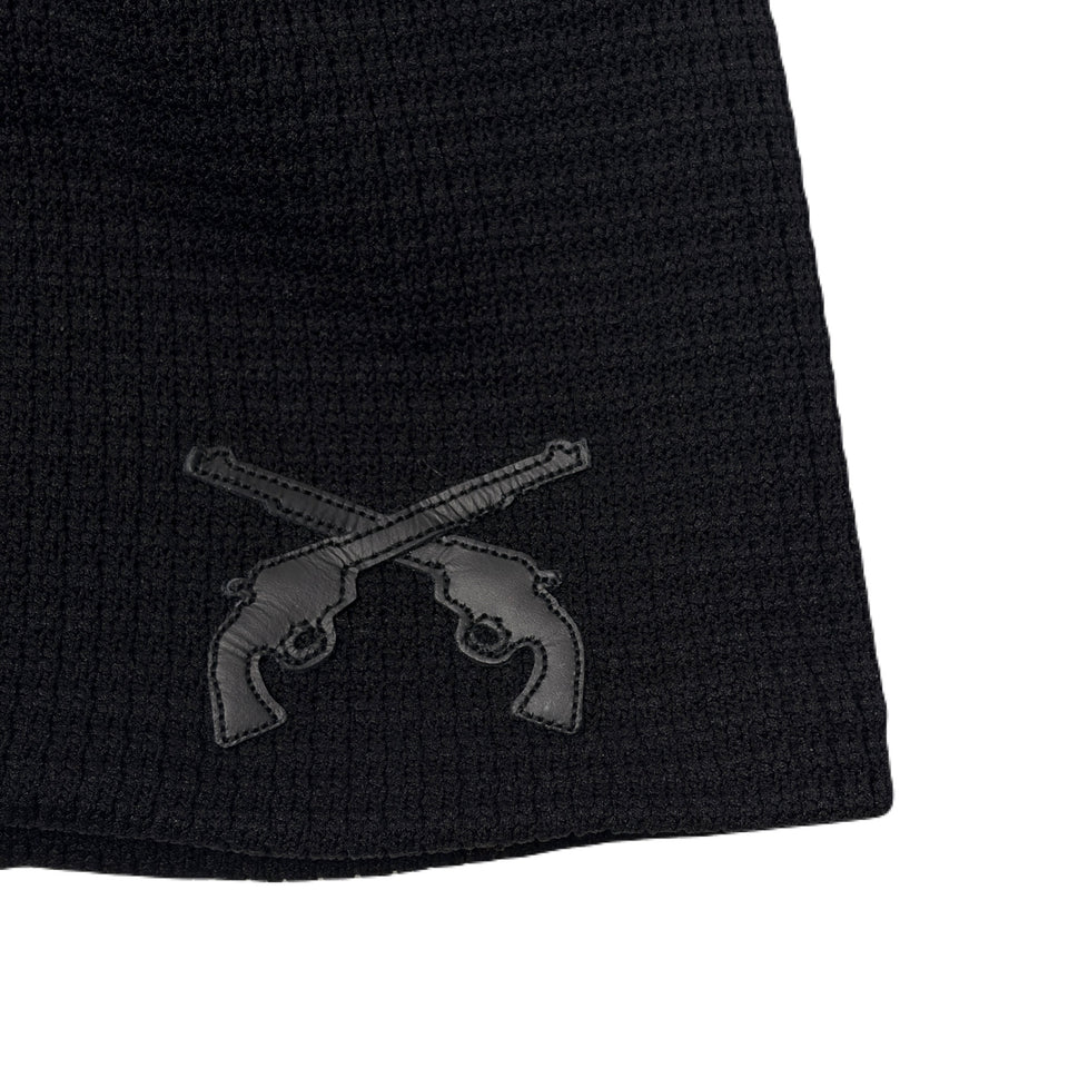 将图片加载到图库查看器，CROSSGUN PATCH BEANIE / BLACK*BLACK