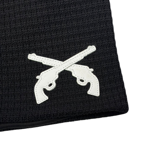 CROSSGUN PATCH BEANIE / BLACK*WHITE