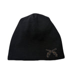 LEOPARD PATCH BEANIE / BLACK