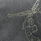 CROSSSGUN CHAIN EMBROIDERY HOODIE / BLACK