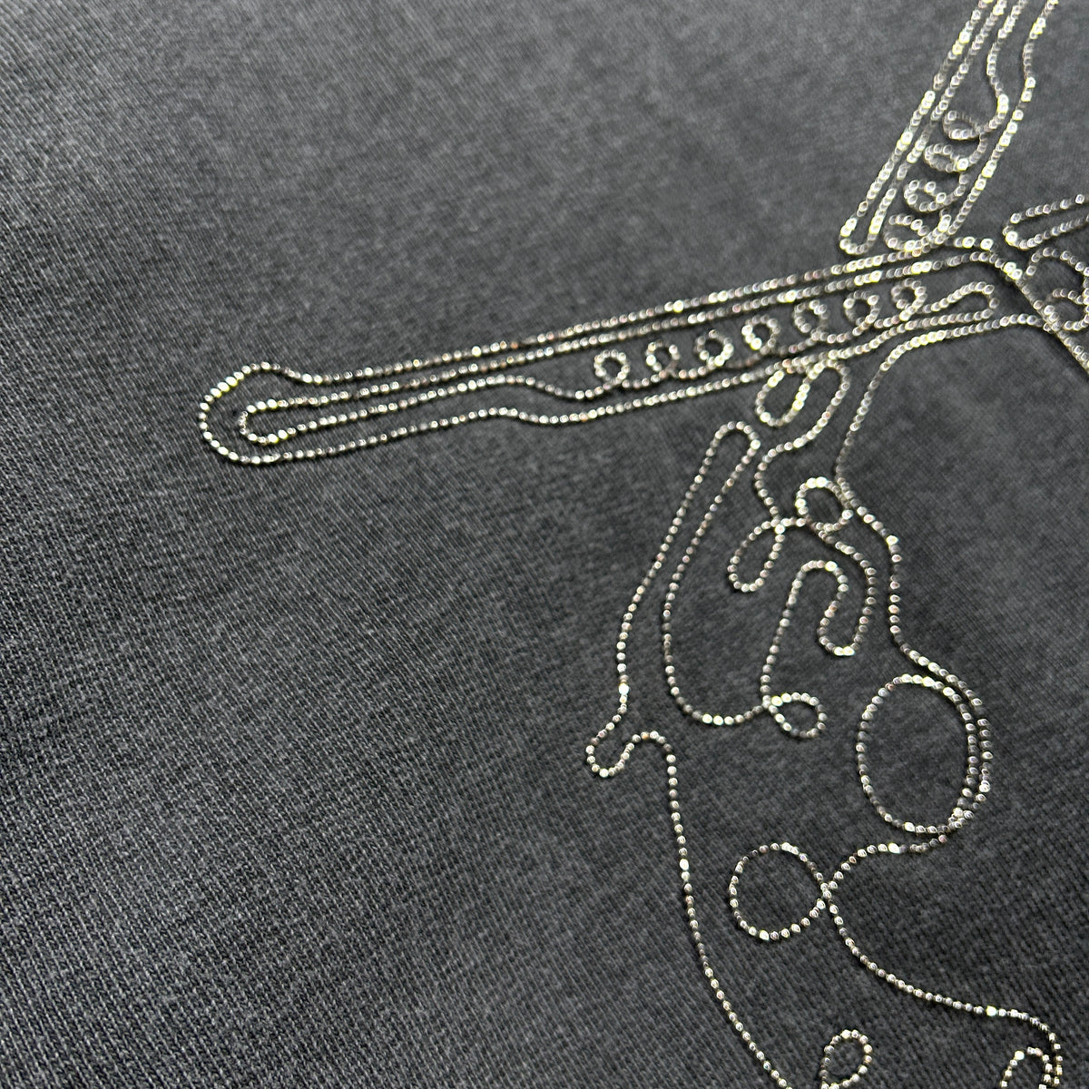 CROSSSGUN CHAIN EMBROIDERY HOODIE / BLACK