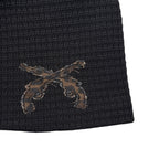 LEOPARD PATCH BEANIE / BLACK