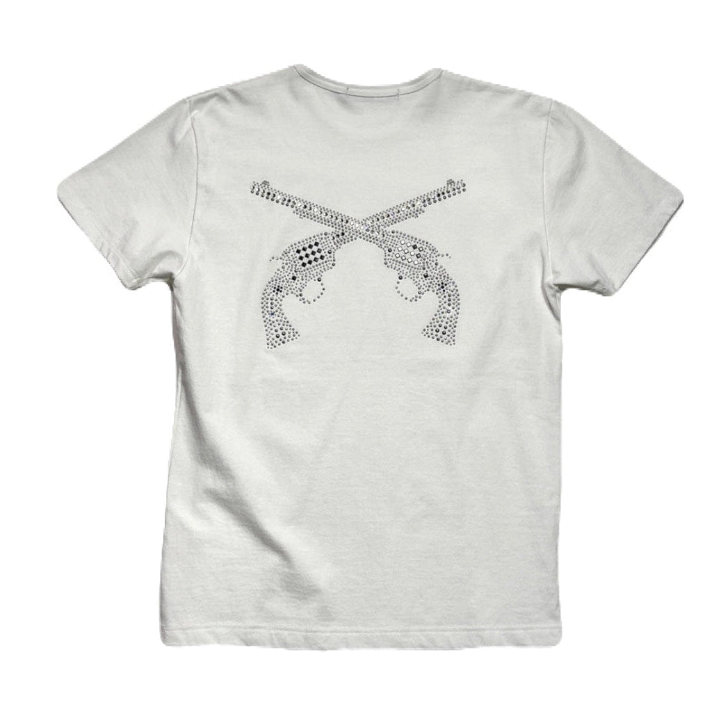 画像をギャラリービューアに読み込む, ARCHIVE METAL CRYSTAL CROSSGUN T-SHIRT / WHITE