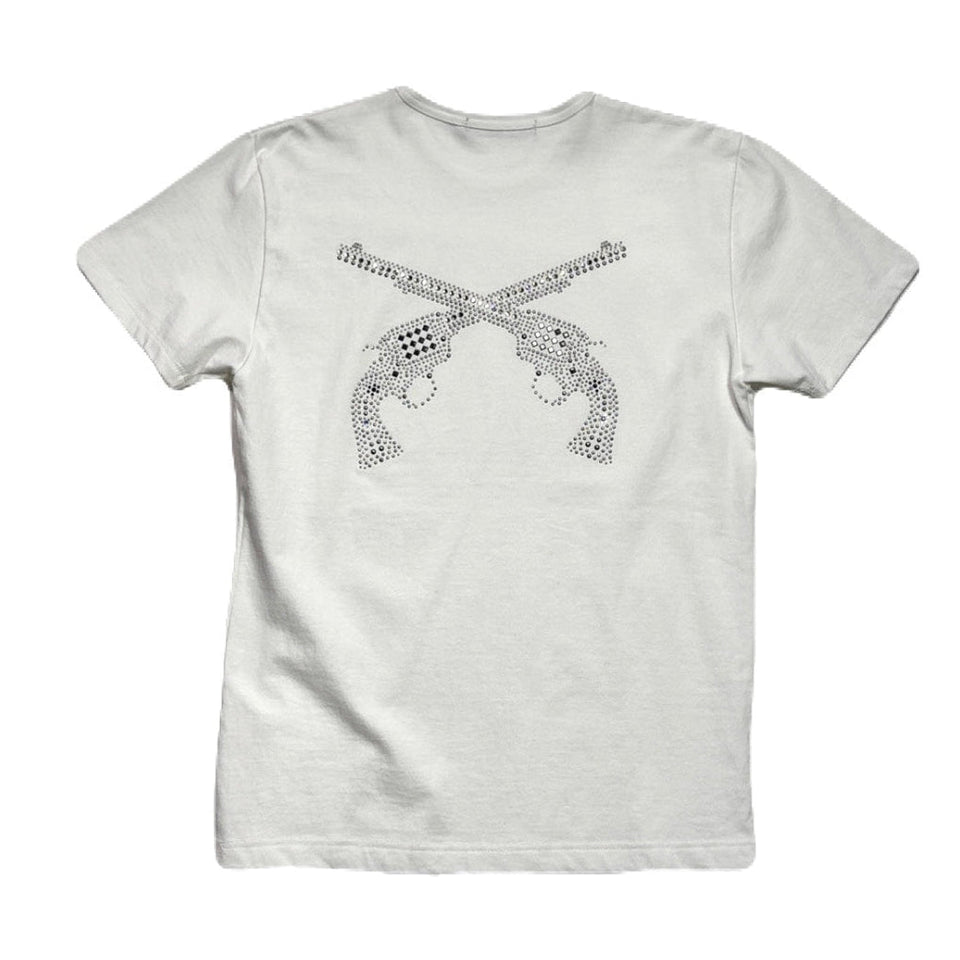 画像をギャラリービューアに読み込む, ARCHIVE METAL CRYSTAL CROSSGUN T-SHIRT / WHITE