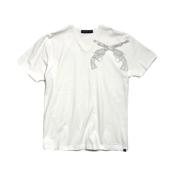 ARCHIVE FRONT CROSSGUNS T-SHIRT / WHITE