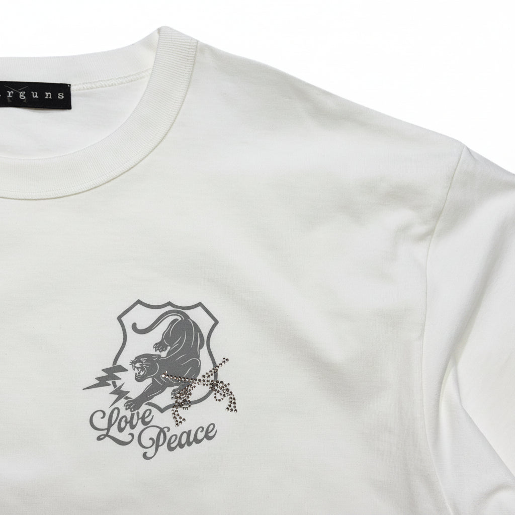 画像をギャラリービューアに読み込む, ORGANIC COTTON PANTHER T-SHIRT / WHITE