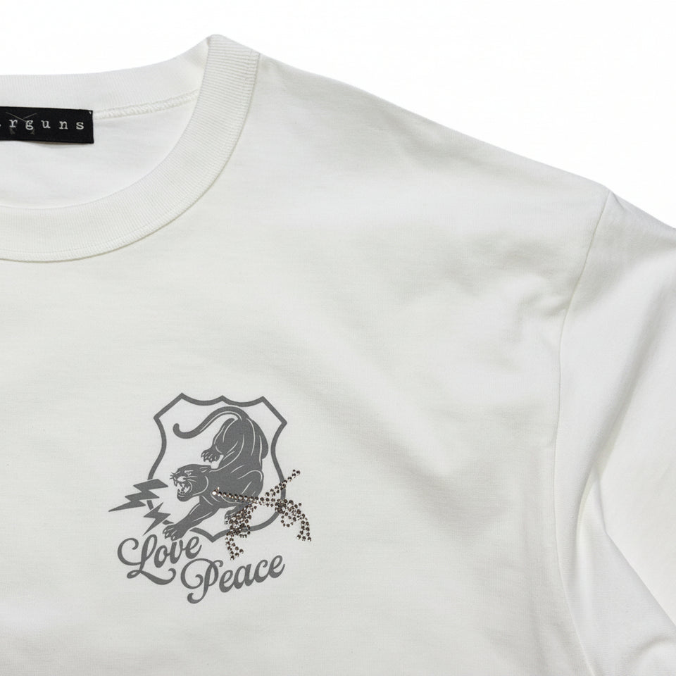 画像をギャラリービューアに読み込む, ORGANIC COTTON PANTHER T-SHIRT / WHITE