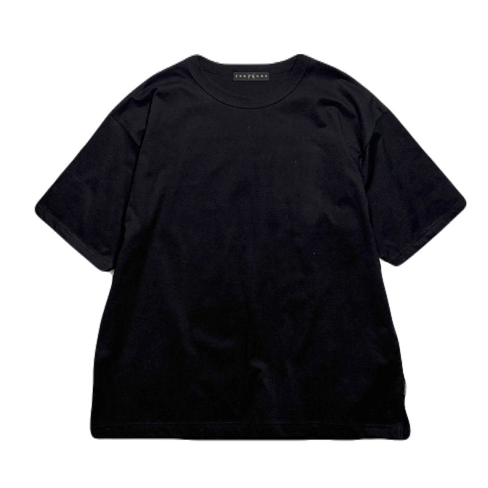 Load image into Gallery viewer, ORGANIC COTTON FLOCK CRACK PRINT T-SHIRT / BLACK
