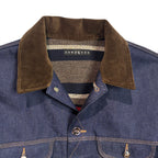 RIGID DENIM JACKET SWAROVSKI / BLUE