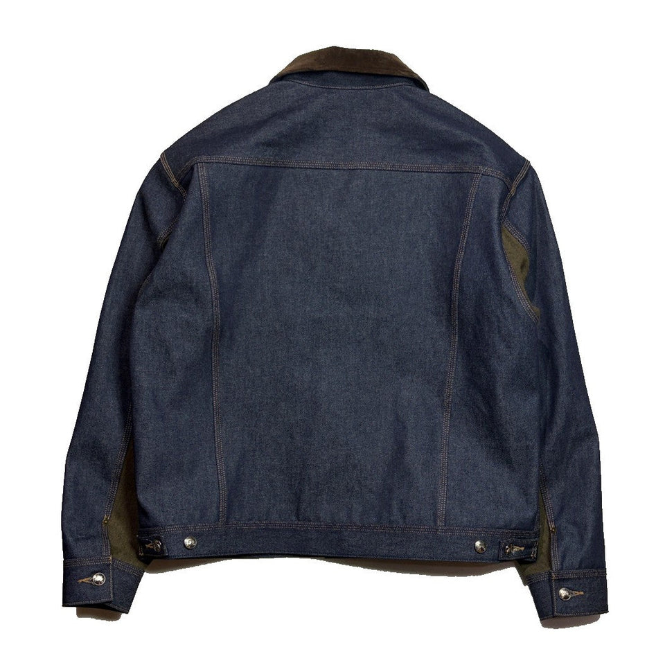 画像をギャラリービューアに読み込む, RIGID DENIM JACKET SWAROVSKI / BLUE