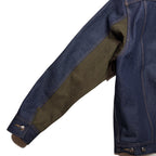 RIGID DENIM JACKET SWAROVSKI / BLUE