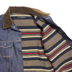 RIGID DENIM JACKET SWAROVSKI / BLUE
