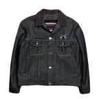 RIGID DENIM JACKET SWAROVSKI / BLACK