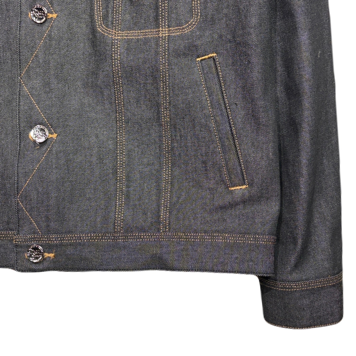 画像をギャラリービューアに読み込む, RIGID DENIM JACKET SWAROVSKI / BLACK