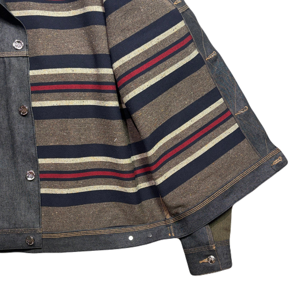画像をギャラリービューアに読み込む, RIGID DENIM JACKET SWAROVSKI / BLACK
