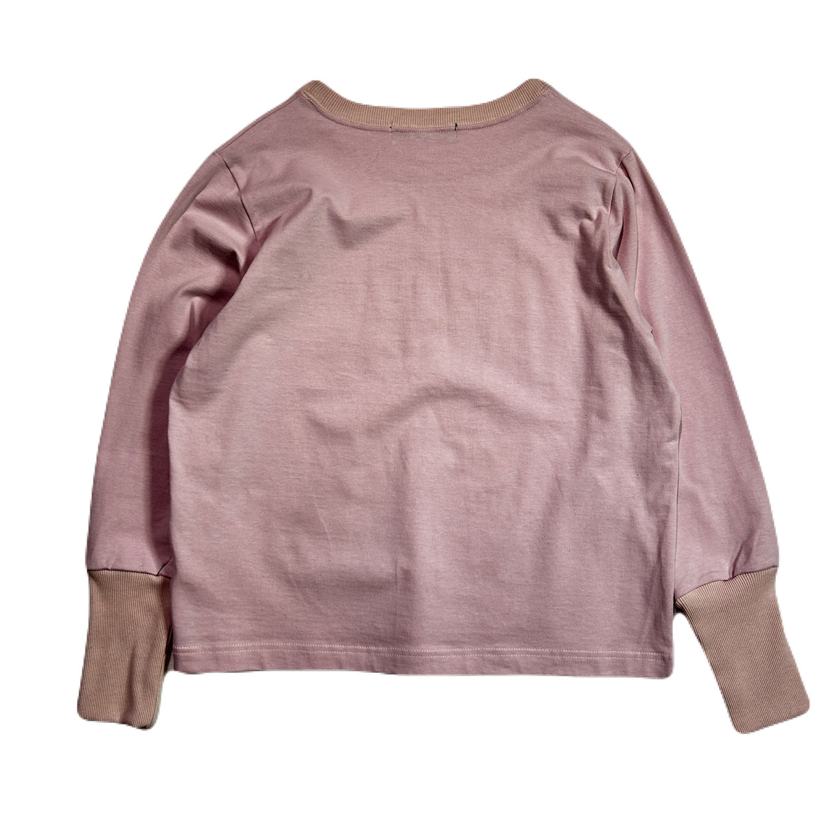 WOMENS ORGANDY FLOWER L/S T-SHIRT / PINK