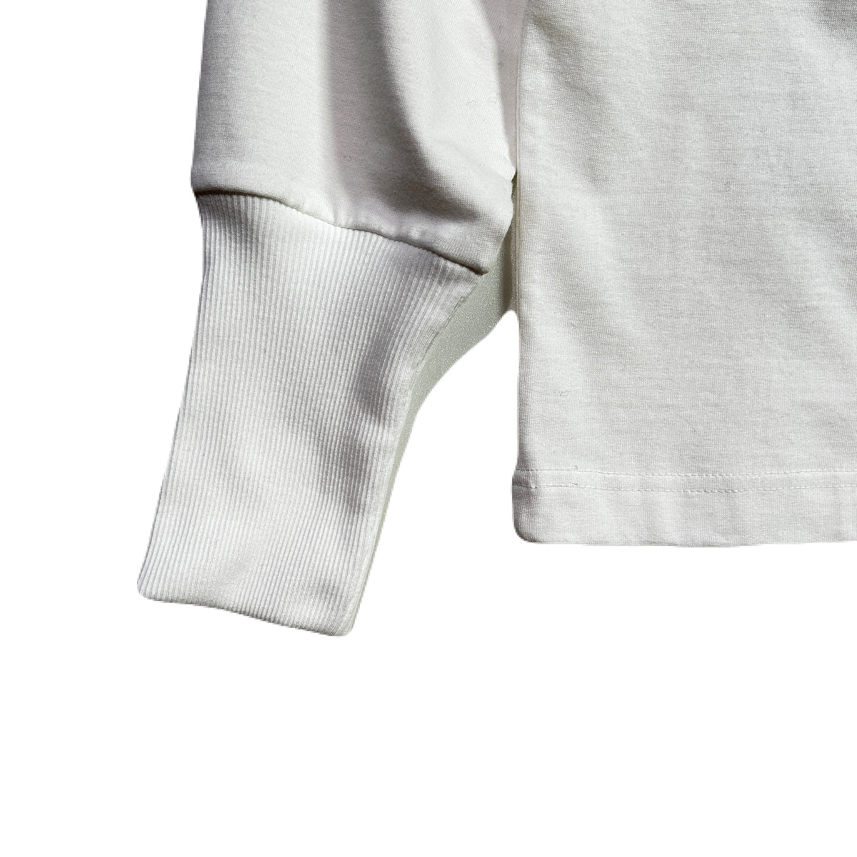 WOMENS ORGANDY FLOWER L/S T-SHIRT / WHITE