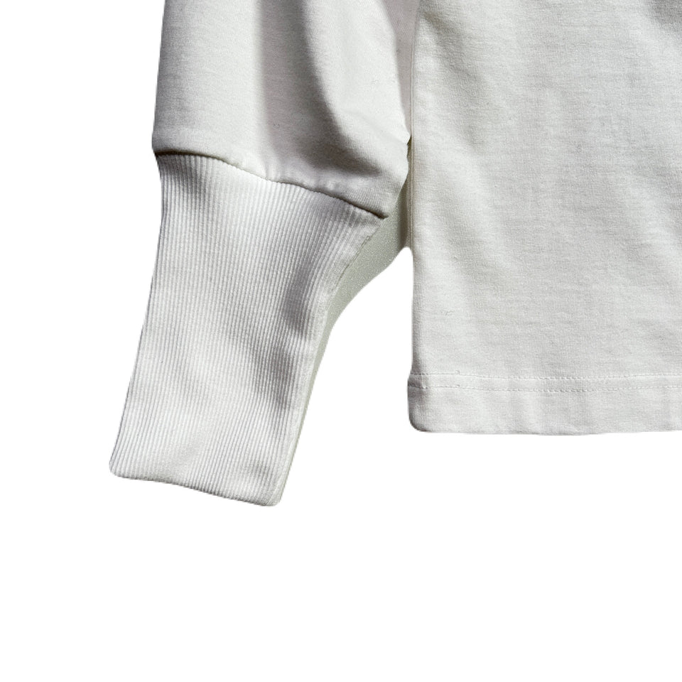 画像をギャラリービューアに読み込む, WOMENS ORGANDY FLOWER L/S T-SHIRT / WHITE